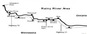 map Rainy River public accesses