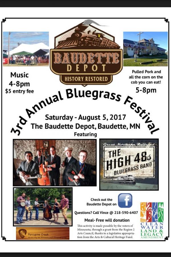 3rd Annual Bluegrass Festival at the Baudette Depot - Lake of the Woods