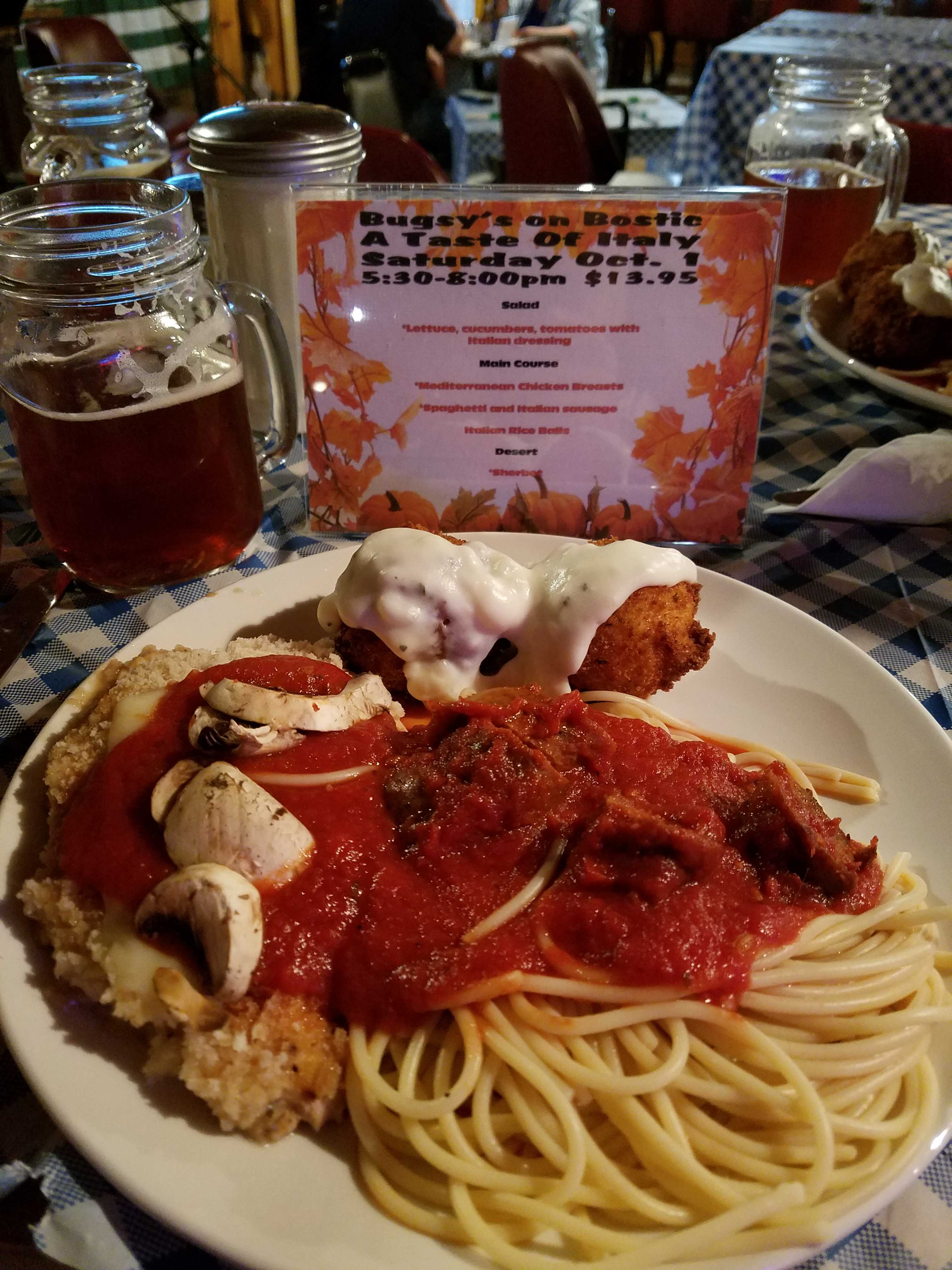 Taste Of Italy Authentic Italian Dinner At Bugsy's On Bostic