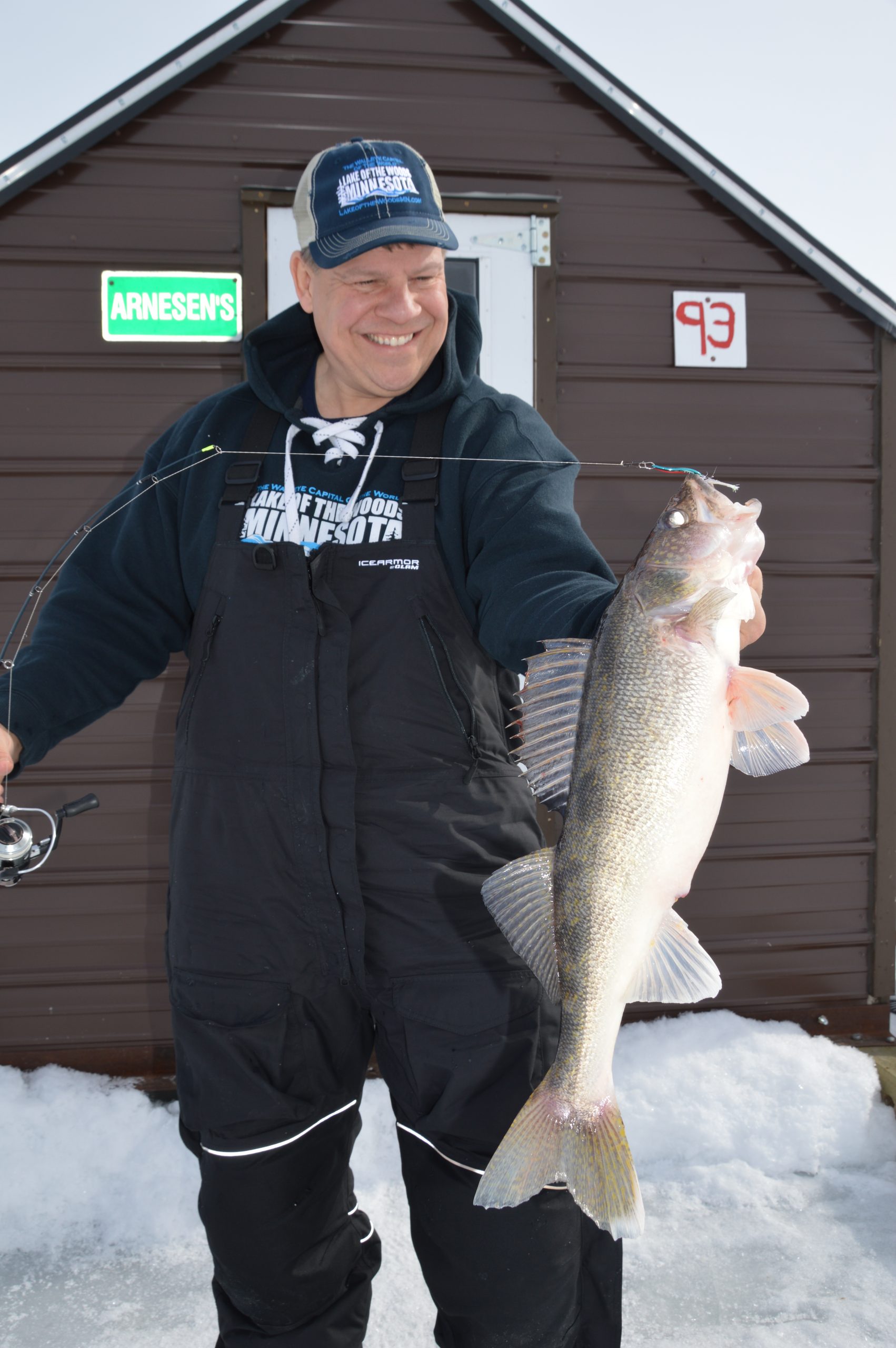 March ice fishing for walleyes on Lake of the Woods