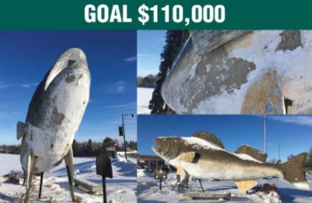 New Iconic Willie Walleye in Baudette Needs Your Help - Lake of