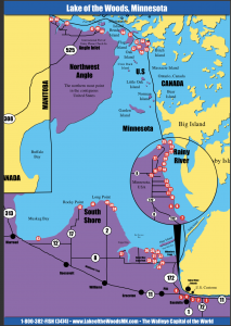 Lake of the Woods MN map
