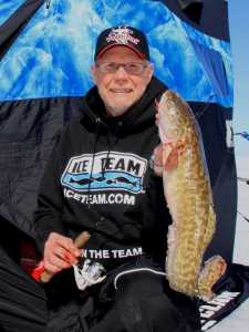 Jerry Carlson, eelpout, Lake of the Woods