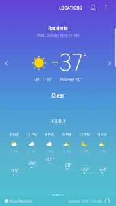 Baudette -37 degrees, January 30, 2019