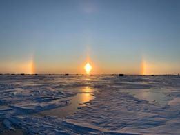great ice with sun dogs