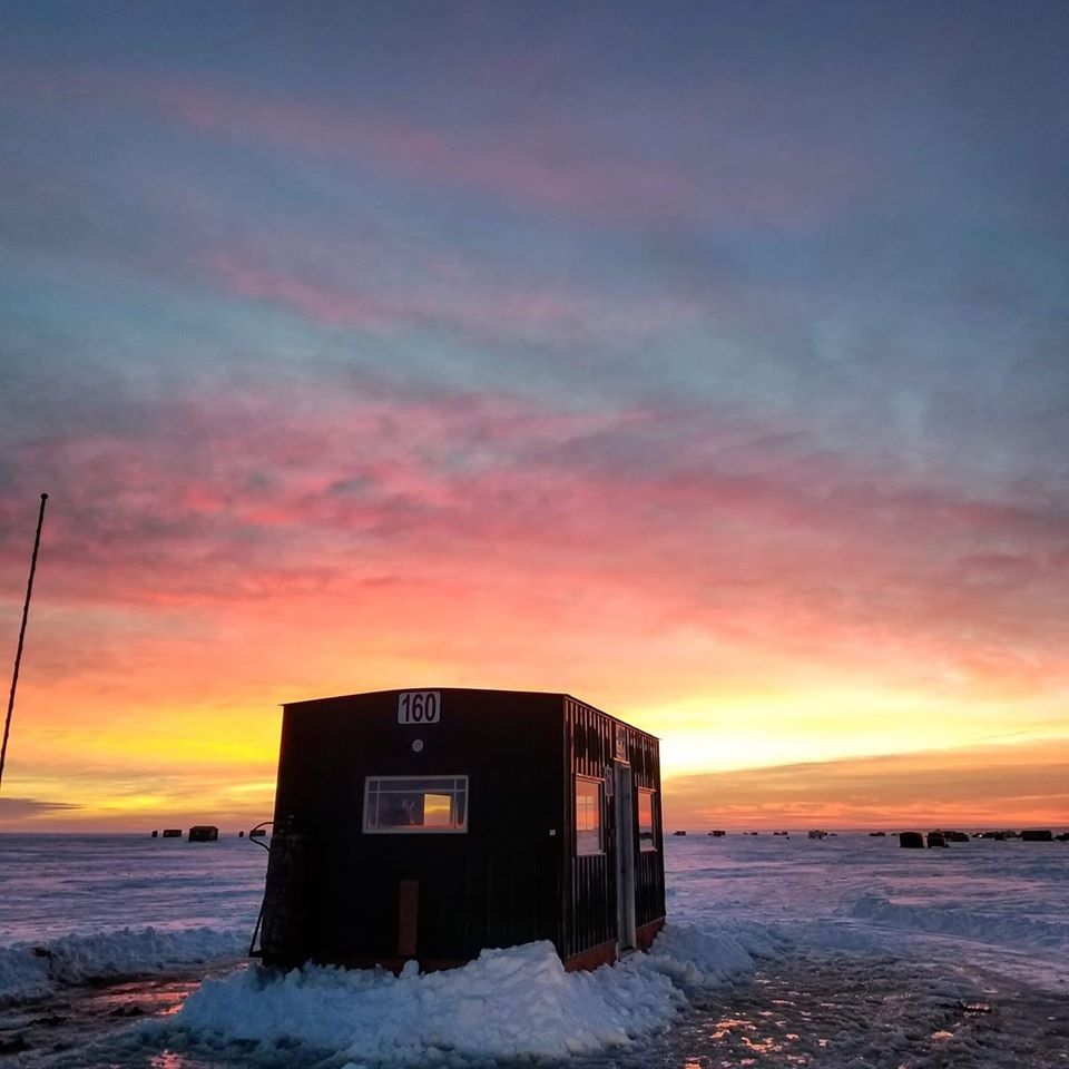 Winter Fishing Sunset