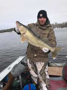 Rainy River is often open water during the March Ice Fishing Season on Lake of the Woods