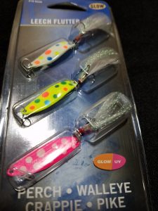Clam Leech Flutter Spoons for ice fishing