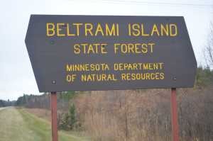 beltrami state park sign