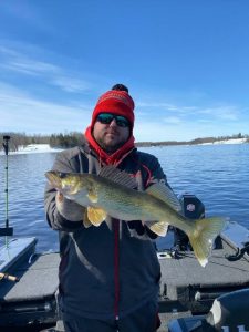 Spring walleye on the Rainy River