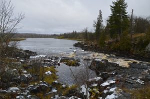 clementson rapids looking out at rainy river