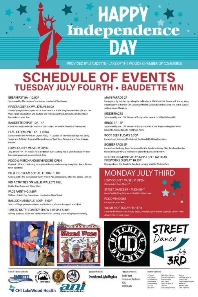 Fabulous July 4th EventBaudette/Lake of the Woods Lake of the Woods