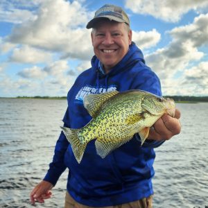 Joe Henry with black crappie on the Rainy River