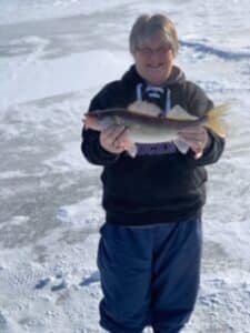 This novice gets so excited whenever the first fish is caught on the wonderful Lake of the Woods