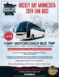 Hockey Day MN 2024 bus