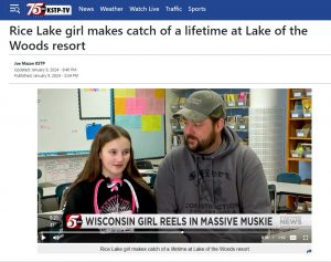 kstp 5 story rice lake girl makes catch of a lifetime at lake of the woods