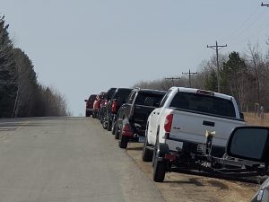 Trucks and trailers for spring Rainy River fishing