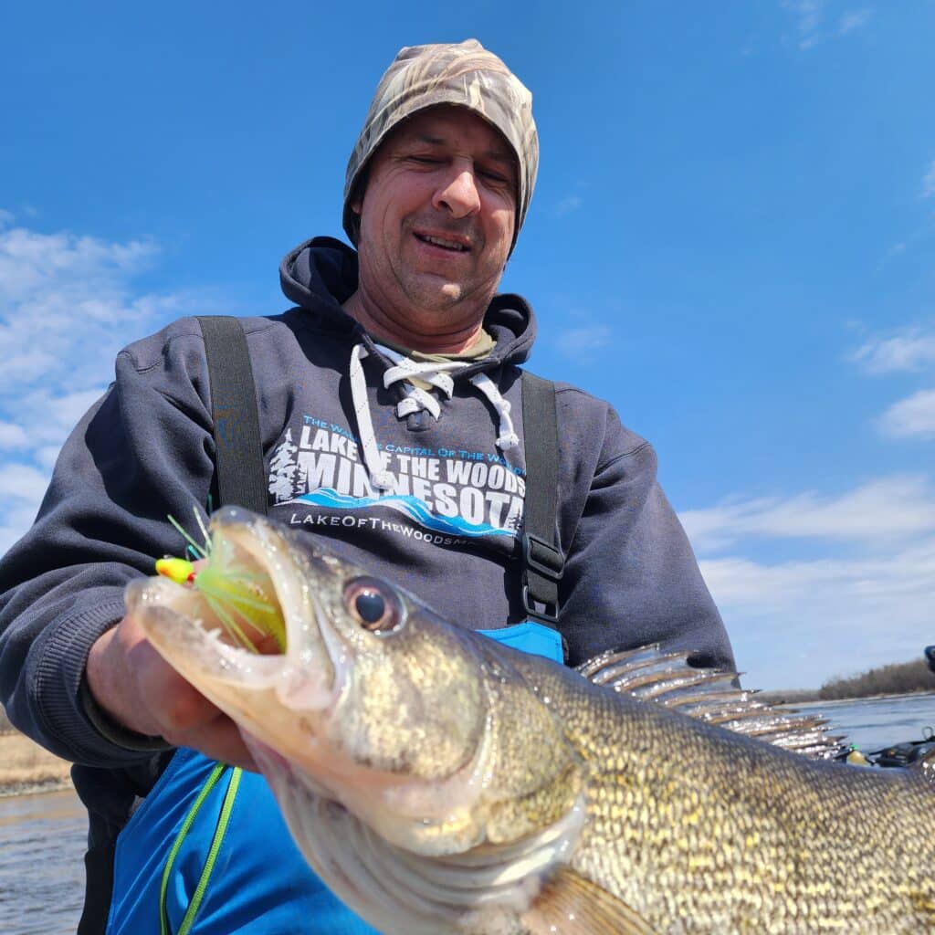 Greg Jones, spring Rainy River walleye