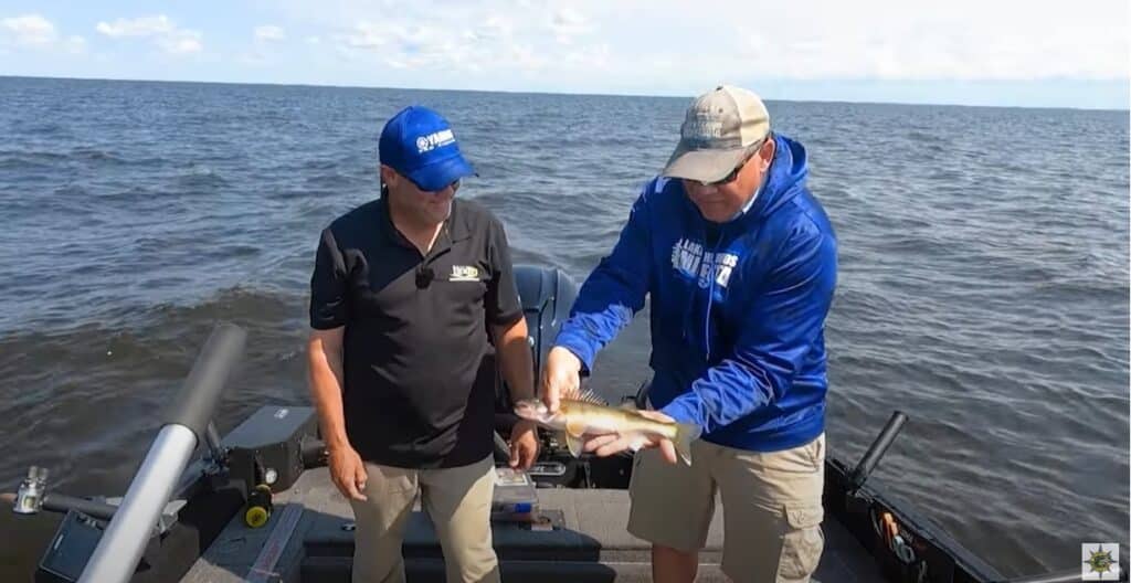 Joe Henry and Jon Thelen, Destination Fish on Lake of the Woods pulling spinners