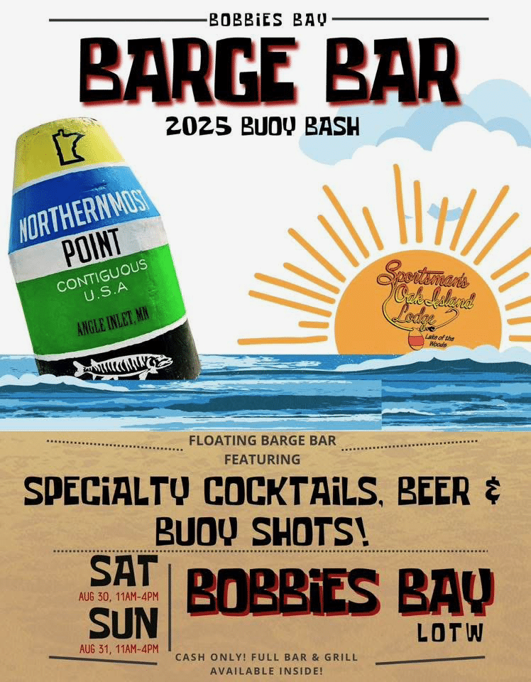 2025 Buoy Bash, Barge Bar at Sportsman's Oak Island, NW Angle, Lake of the Woods