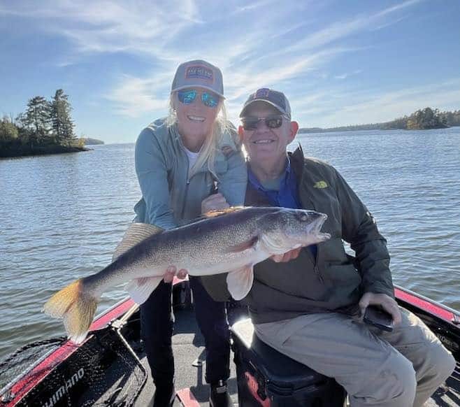 nice walleye off of Oak Island on Lake of the Woods MN