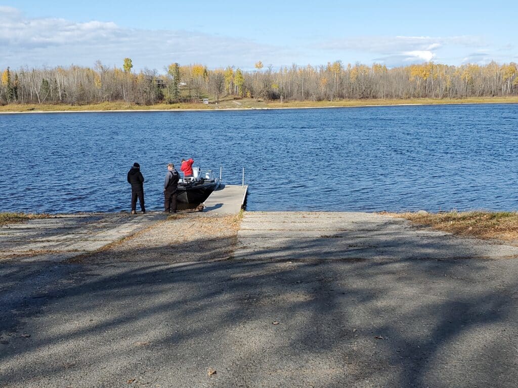 Birchdale Boat Ramp, Nelson Park. Rainy River, Lake of the Woods.
