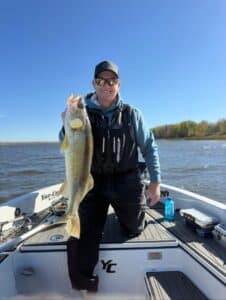 Fishing on the South Shore of Lake of the Woods MN produced this giant walleye