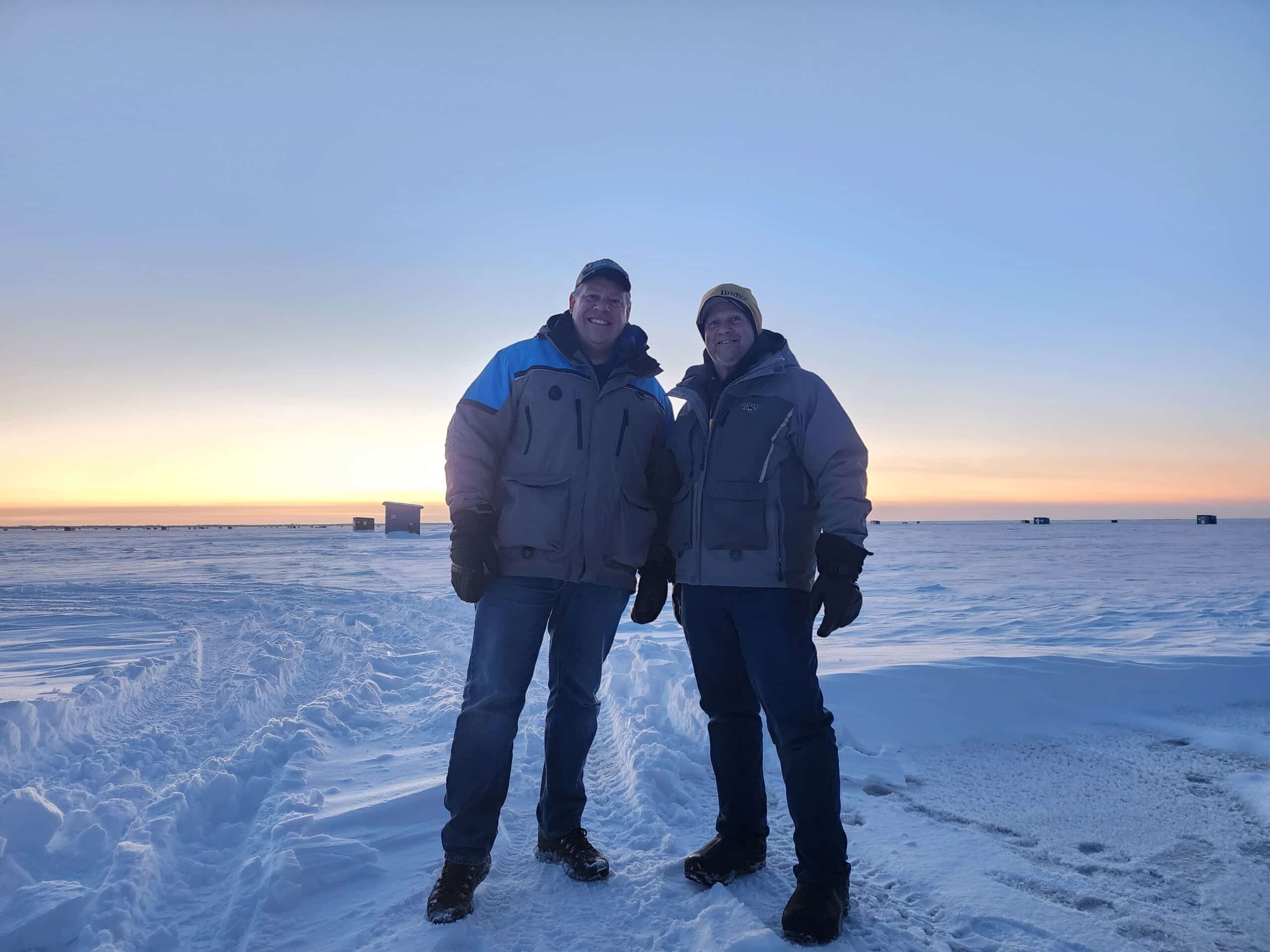 Joe Henry of Lake of the Woods Tourism and Jon Thelen of Destination Fish TV