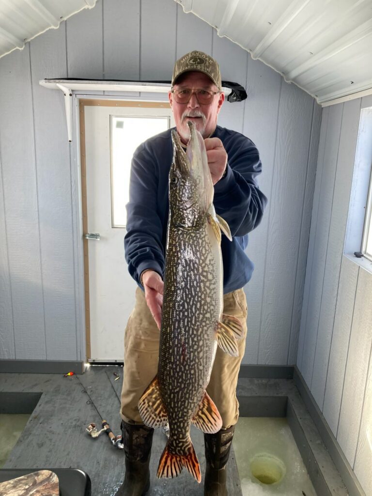 fishing report south shore northern pike extended ice season lake of the woods