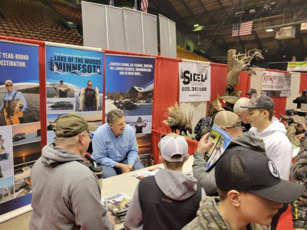 Joe Henry, Lake of the Woods Tourism at a sportshow, fishing show, sportsmen's Show