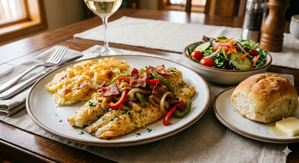 Baked Northern Pike, Lake of the Woods, south Shore, Rainy River, Northwest Angle