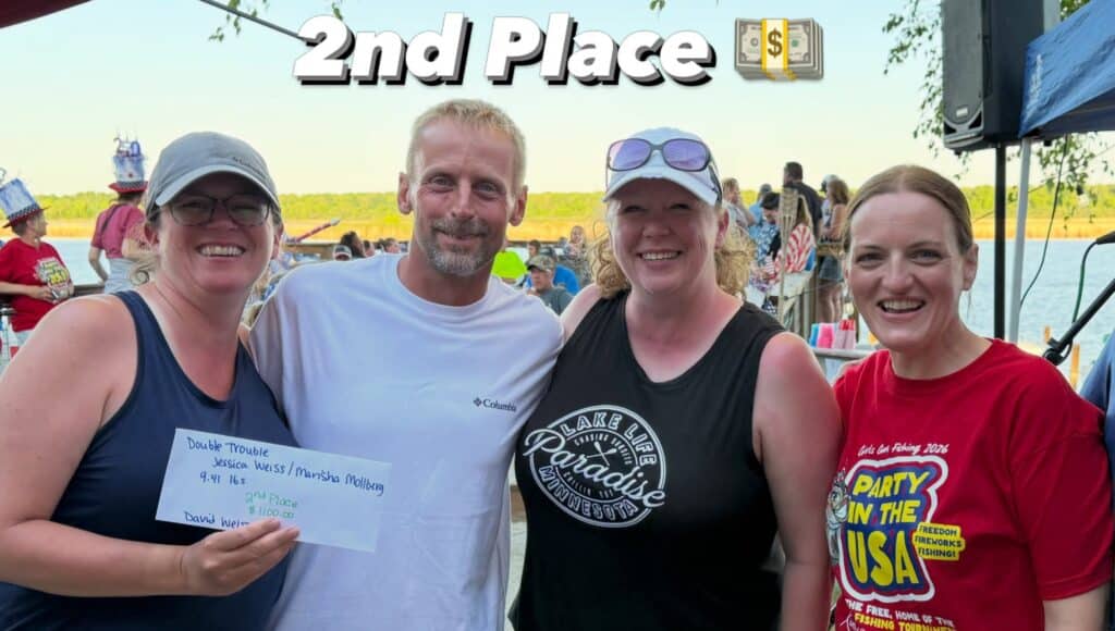 2026 Girls Gone Fishing 2nd Place Winners, River Bend Resort, Lake of the Woods