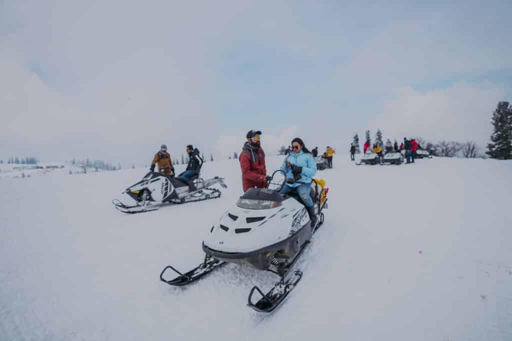 Snowmobiling on Lake of the Woods