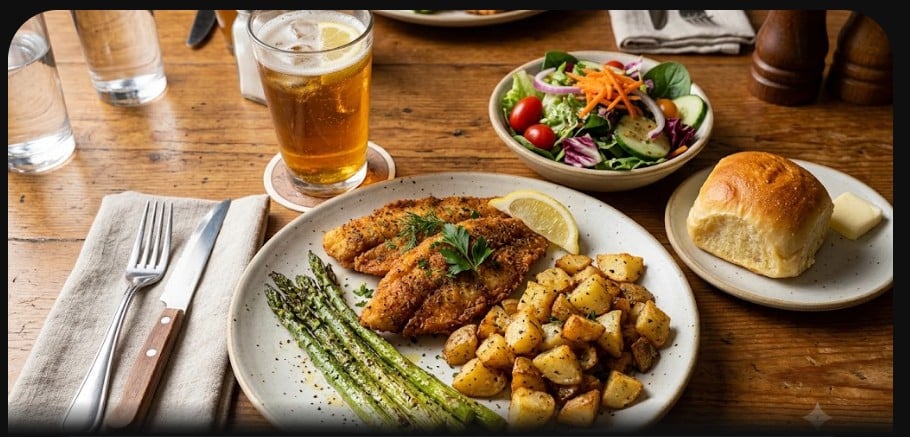 fried perch dinner
