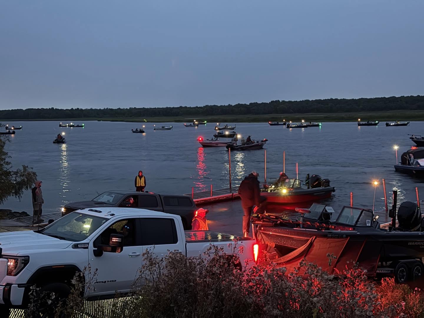 Warrior Boats, 2026 David A. Andersen Memorial Walleye Shootout, Boats in water, Wheeler's Point, tournament day 2026