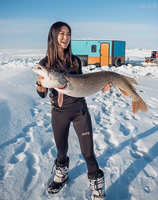 Ice fishing Lake of the Woods, MN