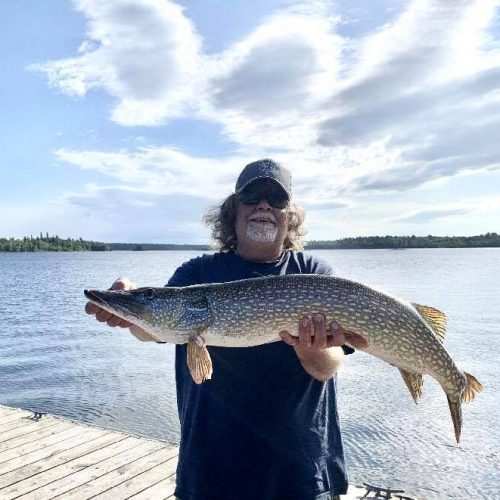 40 inch pike off the dock_Sportsman's Oak Island_082020