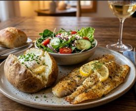 BAKED WALLEYE DINNER