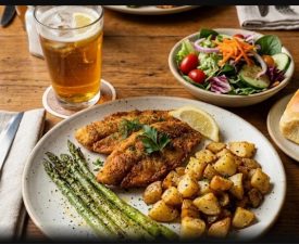 fried perch dinner