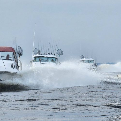 Lake of the Woods charter boats on plane, Pay It Forward