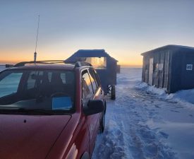 Light ice rig, full service ice fishing, Lake of the Woods
