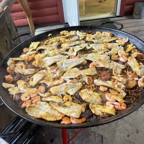 Walleye Paella, Oak Island Resort